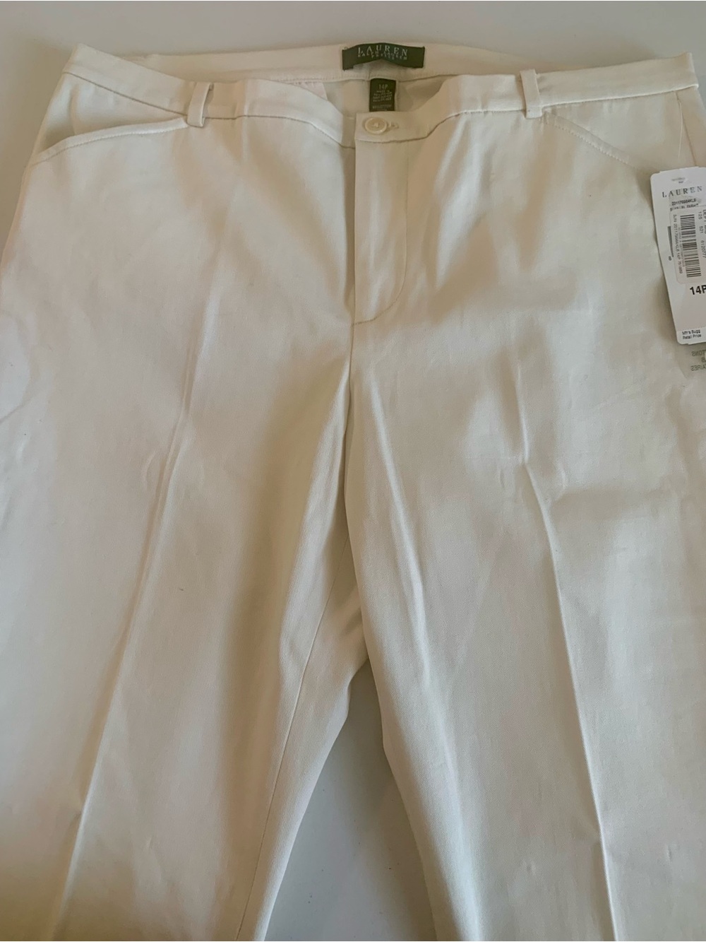 Lauren Ralph Lauren Cream Straight-Leg Chinos 94% Cotton - Picture 4 of 8